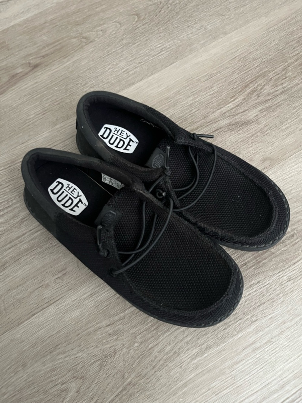Hey Dude Wally Evo Mesh Slip-On Sneakers - Black. Kids size 3